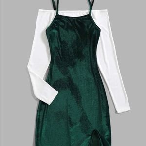 Velvet green dress
